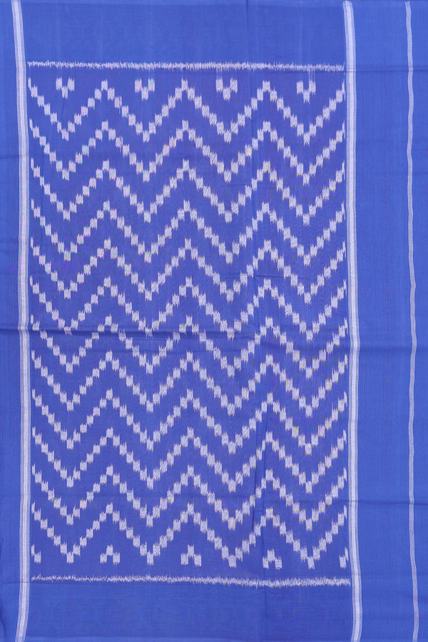 Pochampally Cotton Saree In Royal Orange With Printed Design