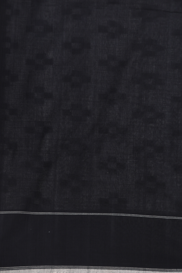 Pochampally Cotton Saree In White With Allover Buttas