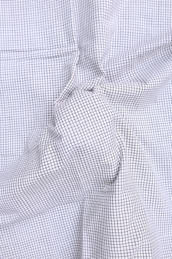 Pochampally Cotton Saree In White With Checks Design