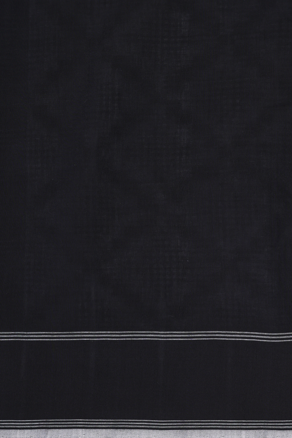 Pochampally Cotton Saree In White With Diamond Design