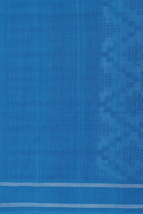 Pochampally Cotton Saree In White With Diamond Design