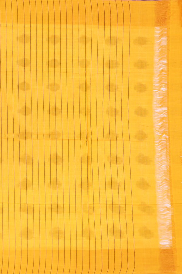 Pochampally Cotton Saree In White With Printed Design