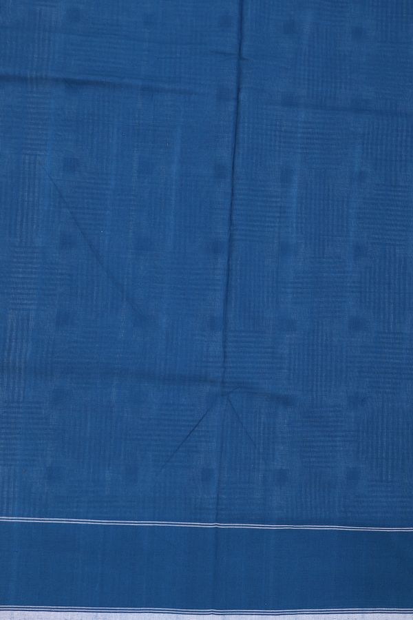 Pochampally Cotton Saree In White With Printed Design