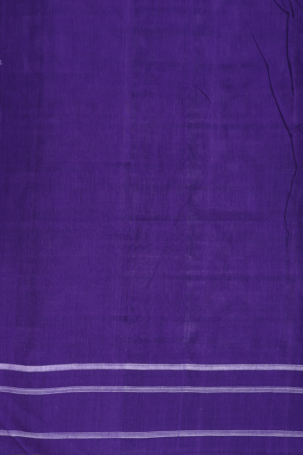 Pochampally Cotton Saree In White With Printed Design