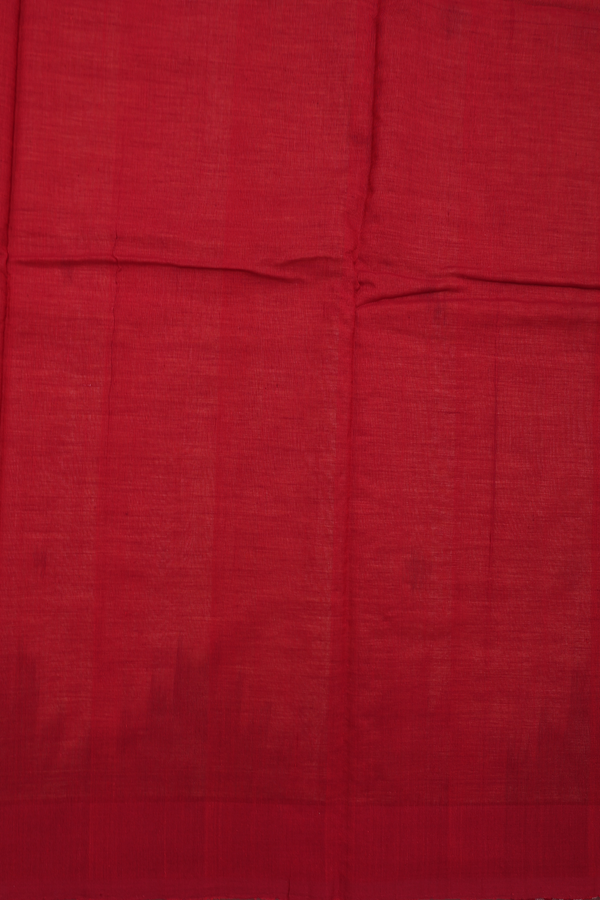 Pochampally Cotton Saree In Yellow With Printed Buttas