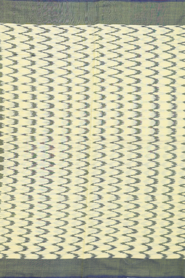 Pochampally Cotton Saree In Yellow With Printed Design