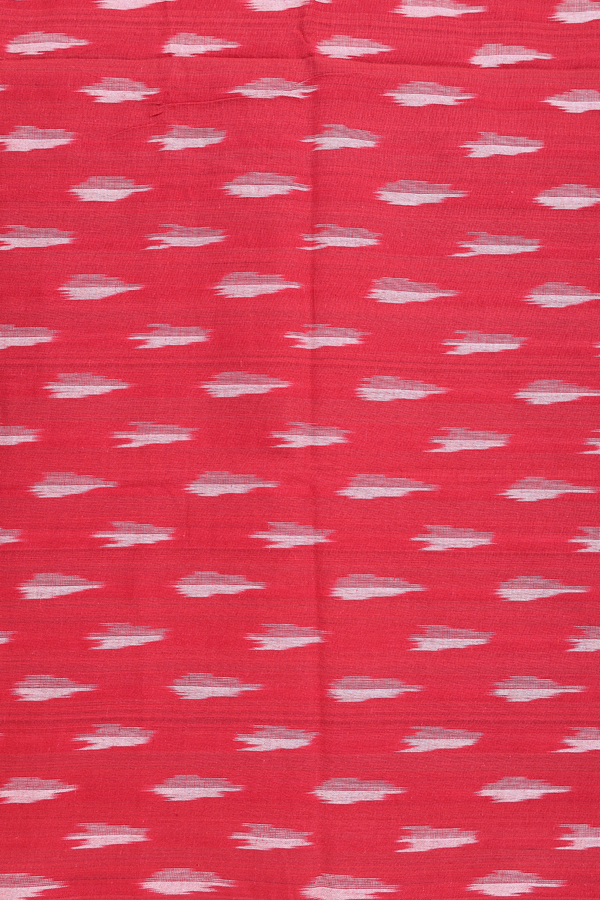 Pochampally Cotton Saree White And Grey With Chevron Design