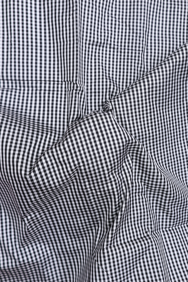 Pochampally Silk Saree In Black And White With Checks Design