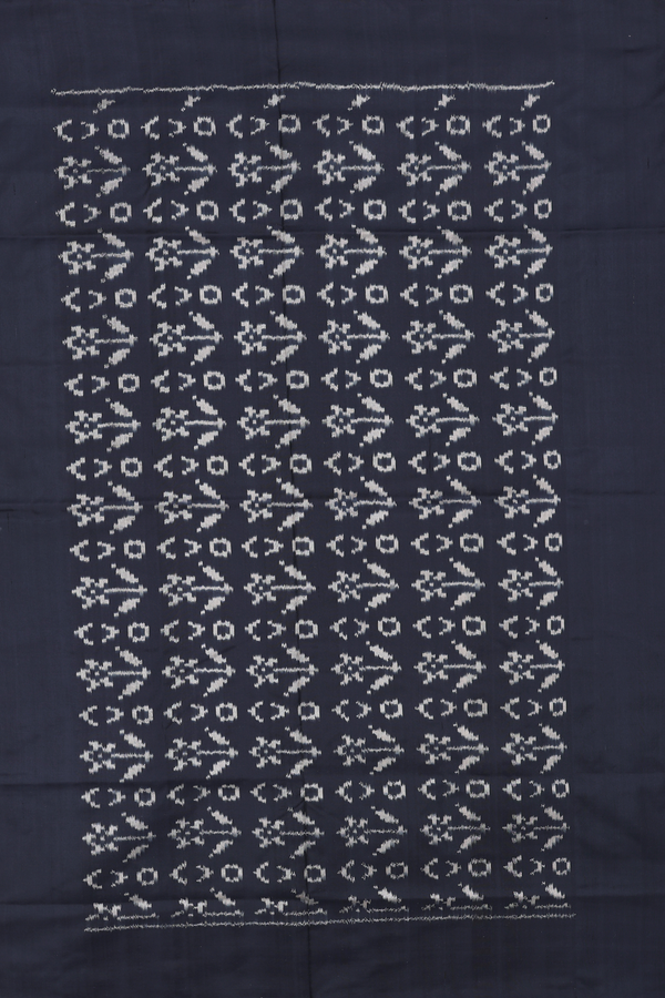 Pochampally Silk Saree In Black With Printed Design