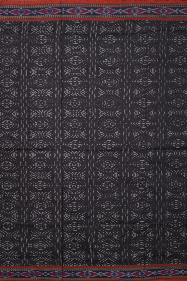 Pochampally Silk Saree In Black With Printed Design