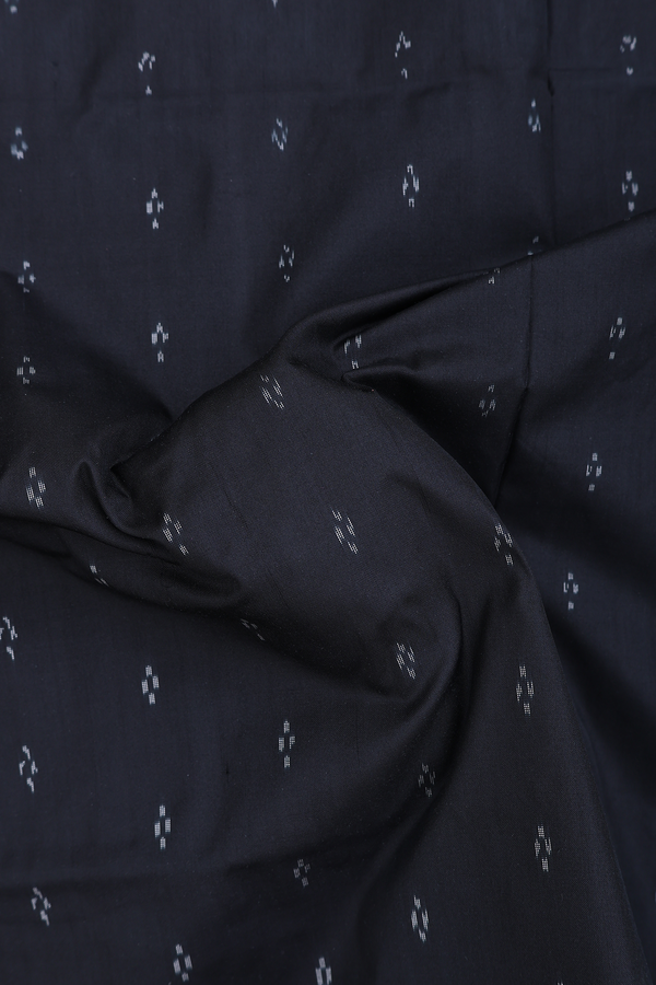 Pochampally Silk Saree In Black With Printed Design