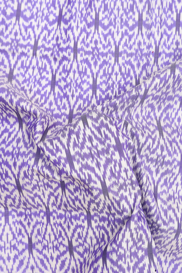Pochampally Silk Saree In Blue With Ikat Design