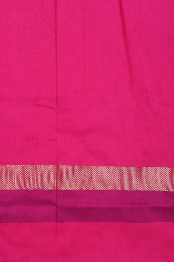 Pochampally Silk Saree In Bright Orange With Diamond Design