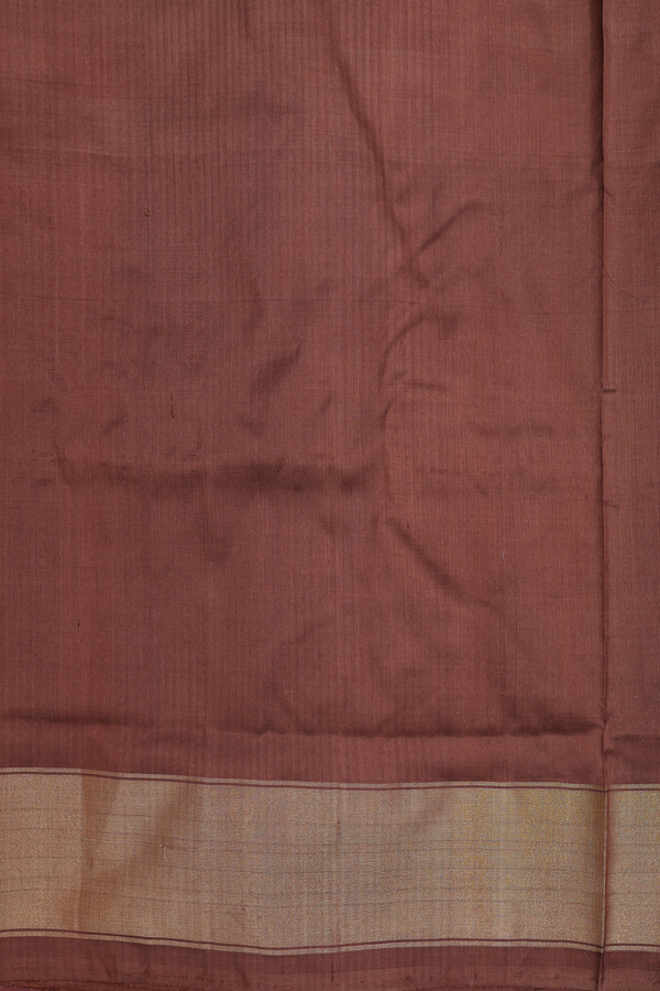 Pochampally Silk Saree In Brown With Printed Design