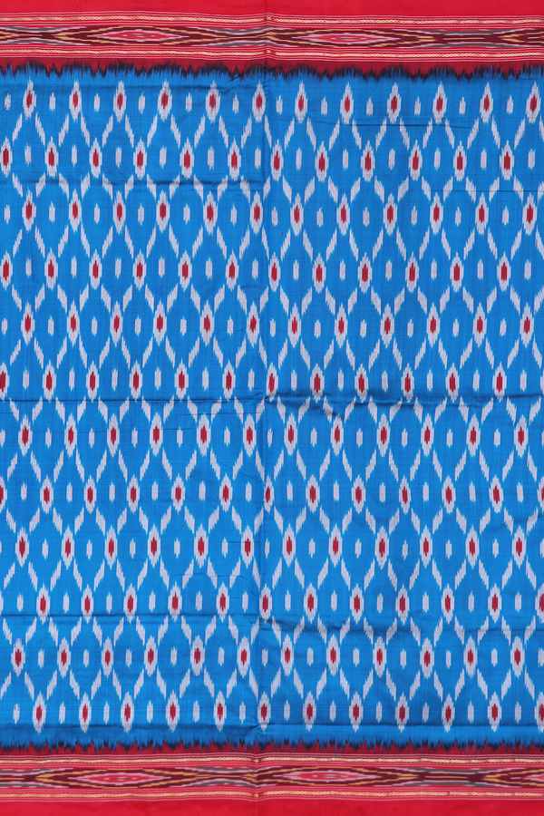 Pochampally Silk Saree In Cerulean Blue With Printed Design