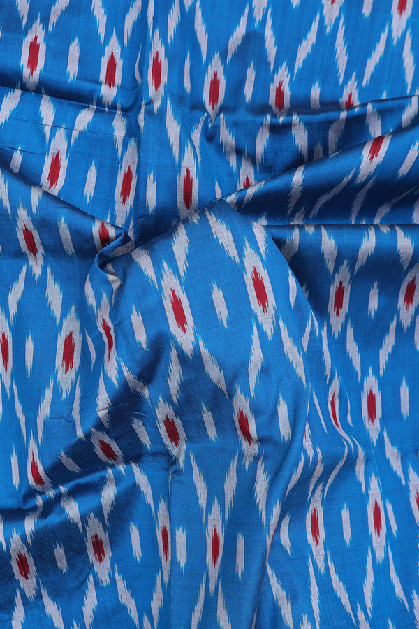 Pochampally Silk Saree In Cerulean Blue With Printed Design