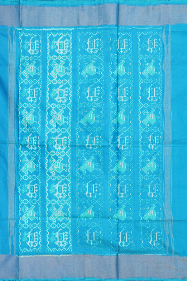Pochampally Silk Saree In Charcoal Grey With Allover Design