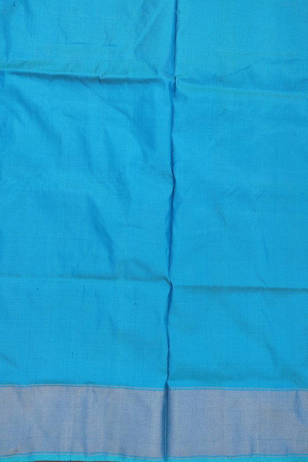 Pochampally Silk Saree In Charcoal Grey With Allover Design