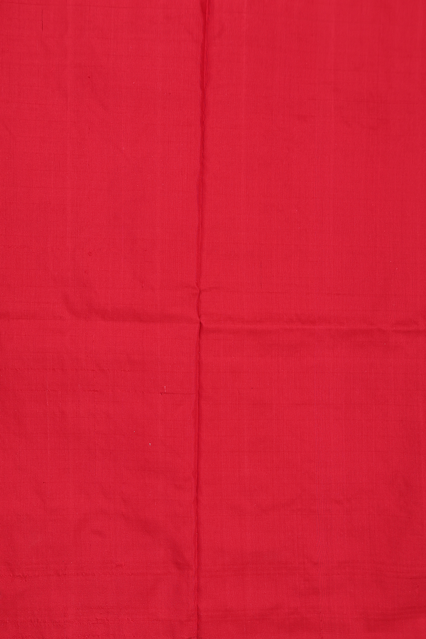 Pochampally Silk Saree In Chilli Red With Checks Design