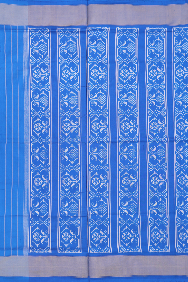 Pochampally Silk Saree In Cobalt Blue With Printed Design