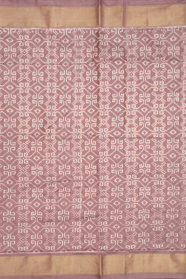 Pochampally Silk Saree In Cocoa Brown With Printed Design