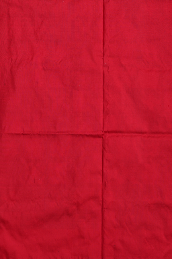 Pochampally Silk Saree In Crimson Red With Ikat Design