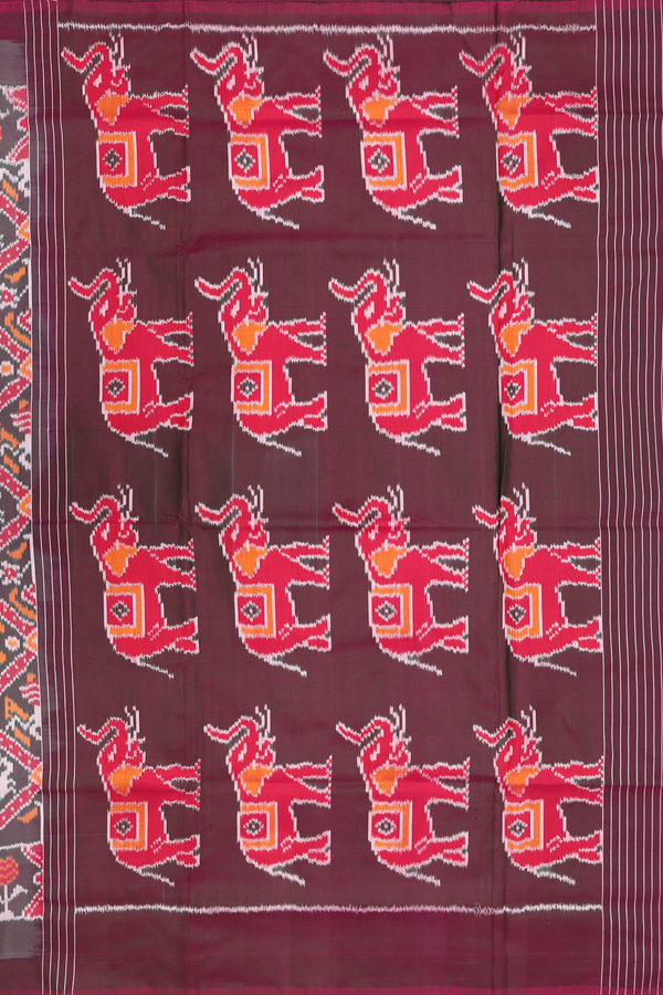 Pochampally Silk Saree In Dual Tone With Diamond Design