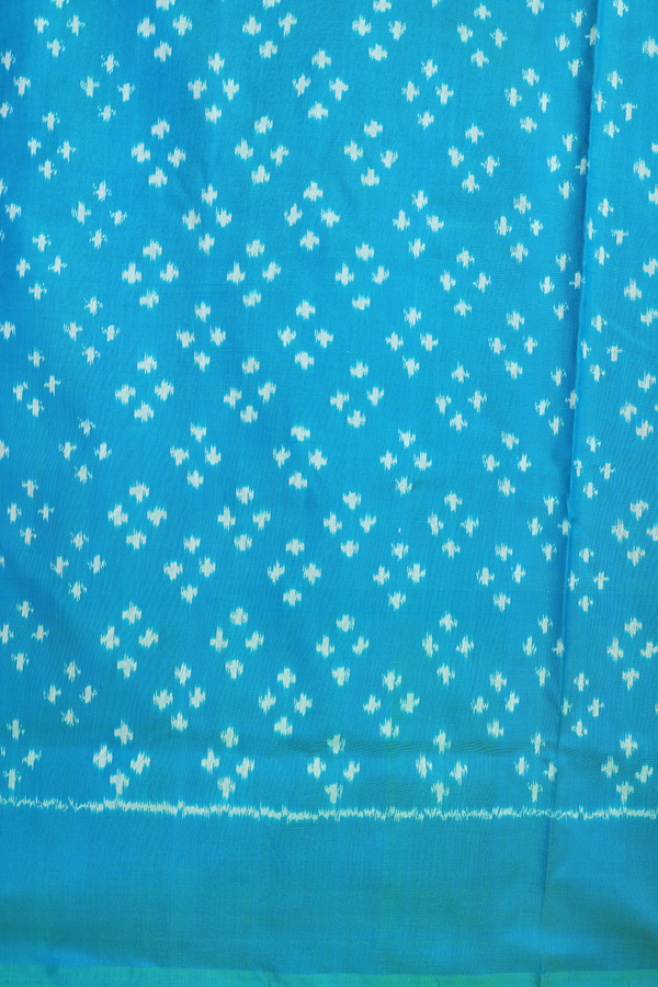 Pochampally Silk Saree In Indigo Blue With Allover Design