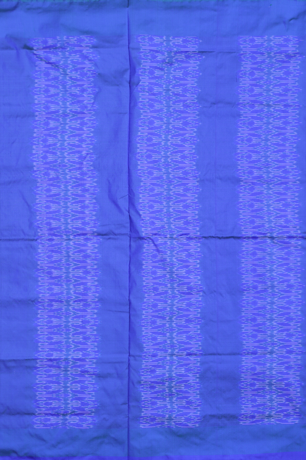 Pochampally Silk Saree In Indigo Blue With Ikat Design