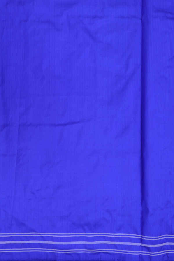 Pochampally Silk Saree In Indigo Blue With Parrot Design
