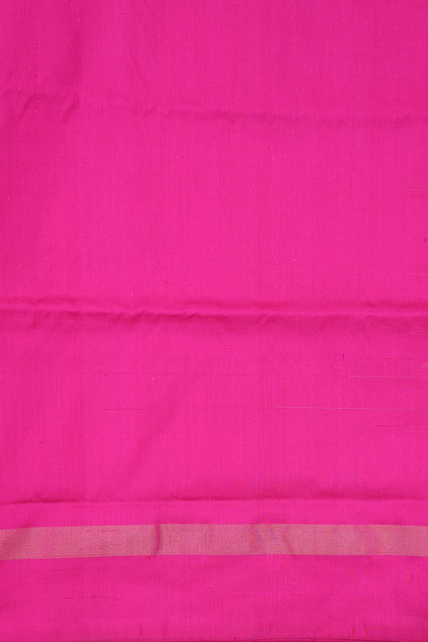 Pochampally Silk Saree In Off White With Chevron Design