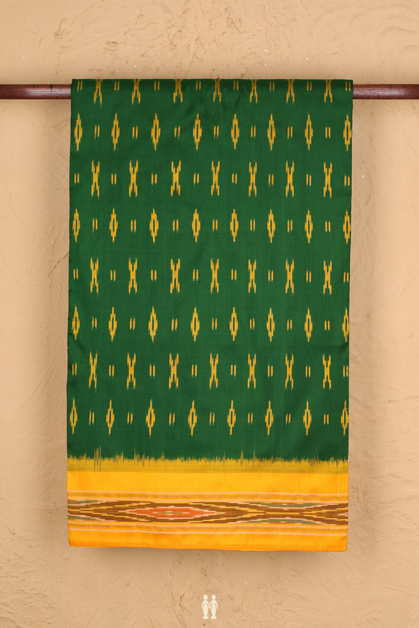 Pochampally Silk Saree In Leaf Green With Printed Design