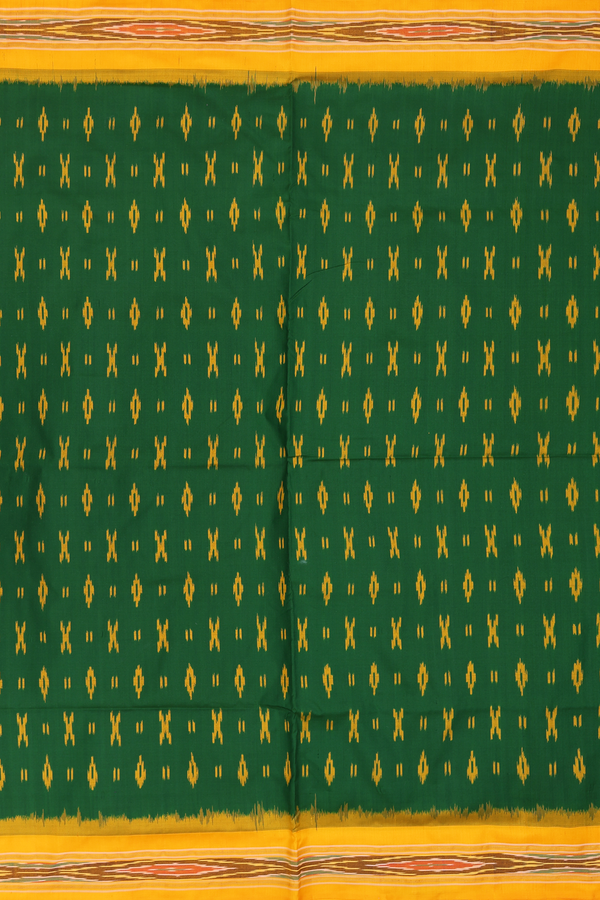 Pochampally Silk Saree In Leaf Green With Printed Design