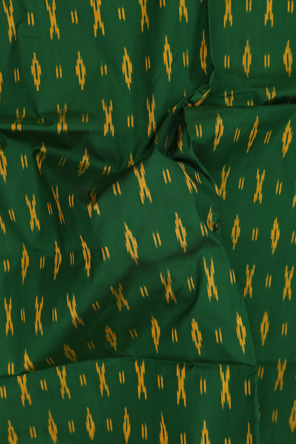 Pochampally Silk Saree In Leaf Green With Printed Design