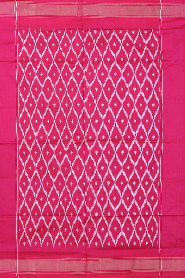 Pochampally Silk Saree In Leaf Green With Tree Design