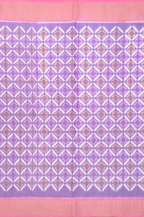 Pochampally Silk Saree In Lavender With Ogee Design