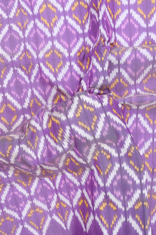 Pochampally Silk Saree In Lavender With Ogee Design