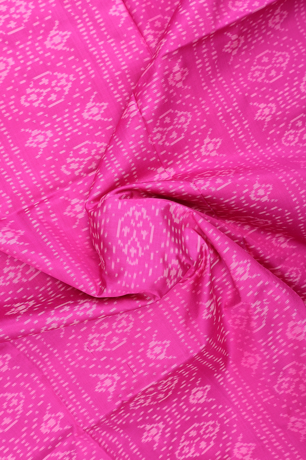 Pochampally Silk Saree In Magenta With Allover Design