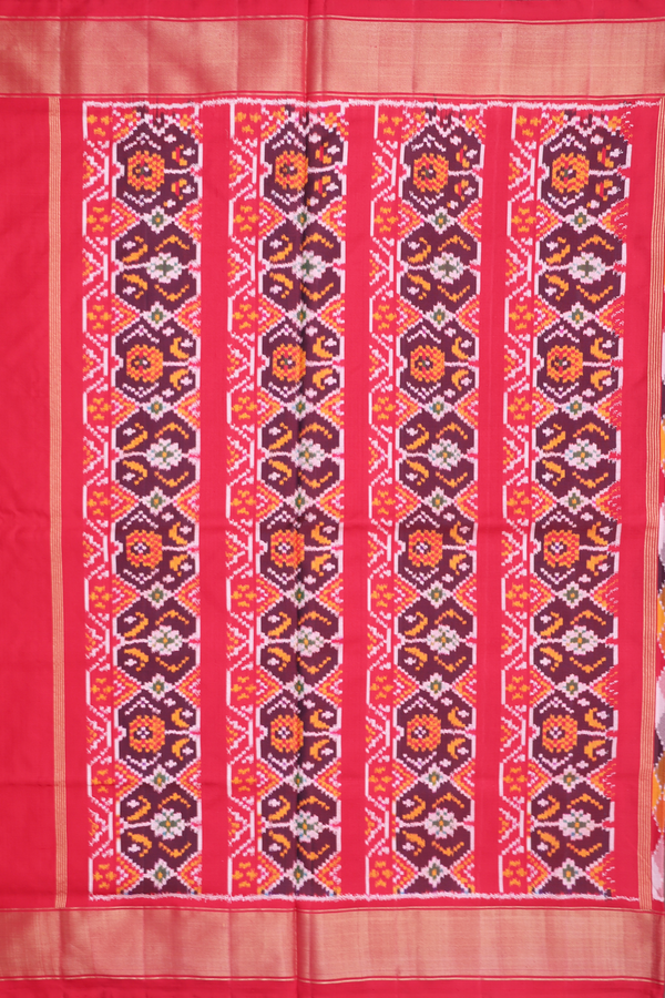 Pochampally Silk Saree In Multicolor With Allover Design