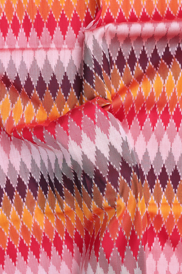 Pochampally Silk Saree In Multicolor With Allover Design