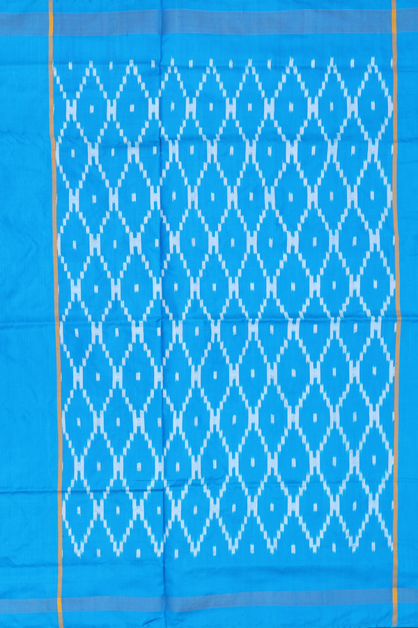 Pochampally Silk Saree In Navy Blue With Printed Design