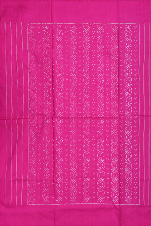 Pochampally Silk Saree In Olive Green With Printed Buttis
