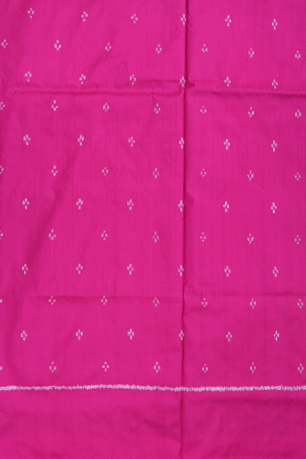Pochampally Silk Saree In Olive Green With Printed Buttis