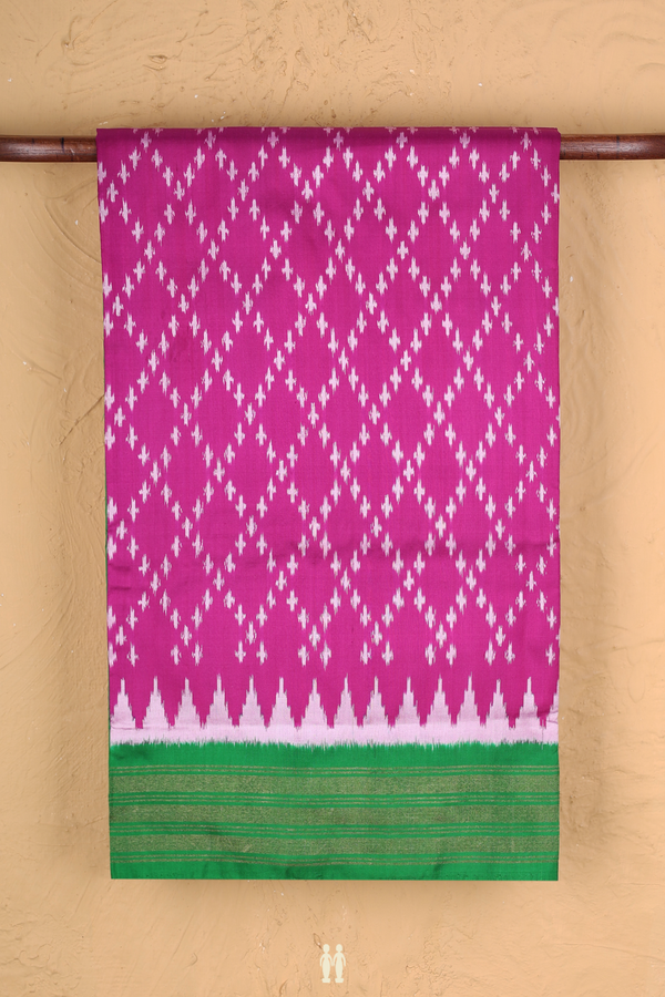 Pochampally Silk Saree In Purple Rose With Diamond Design