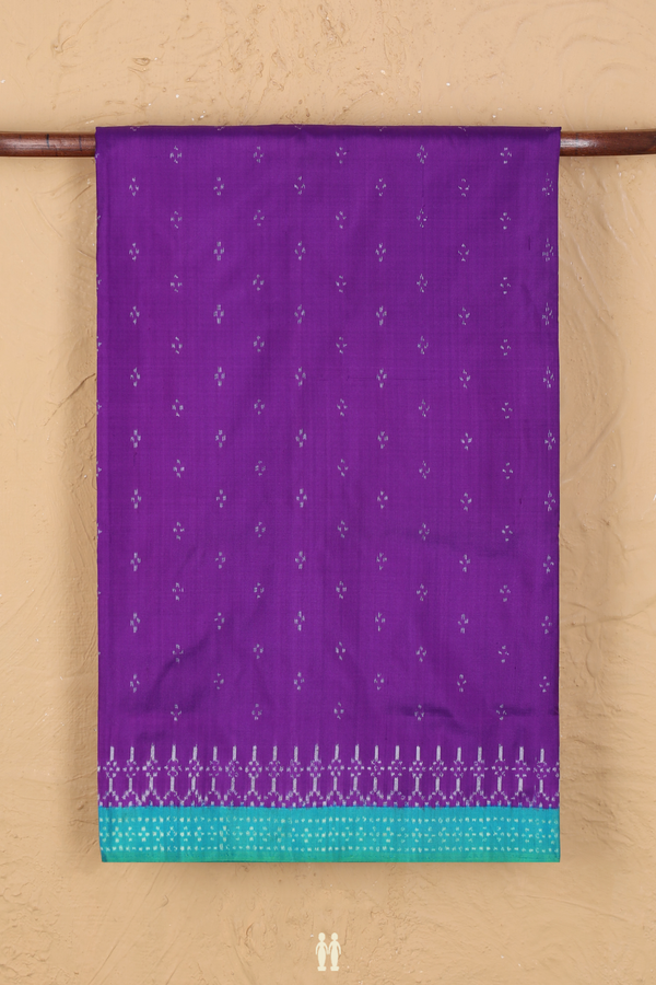Pochampally Silk Saree In Purple With Allover Buttis