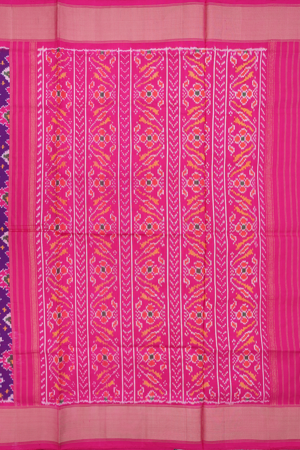 Pochampally Silk Saree In Purple With Allover Design