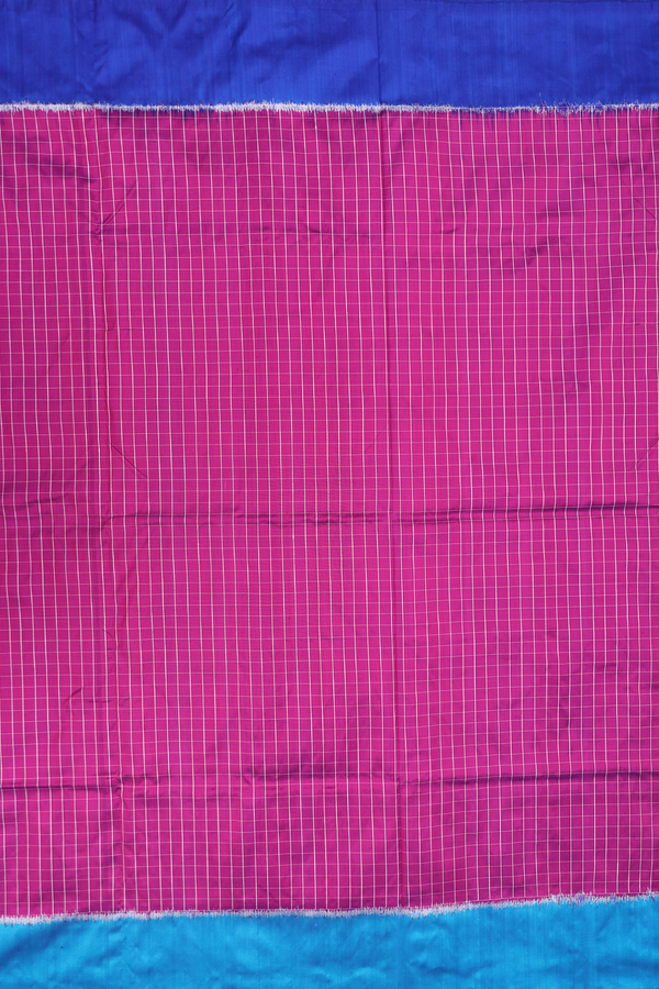 Pochampally Silk Saree In Purple With Checks Design
