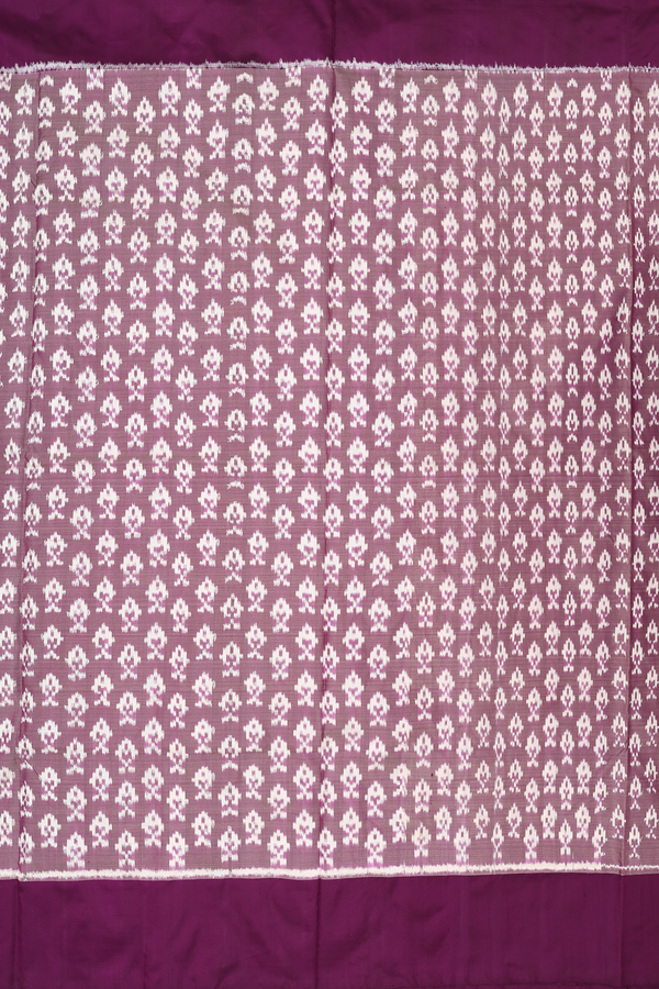 Pochampally Silk Saree In Purple With Ikat Buttas