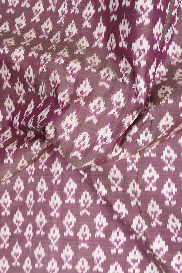 Pochampally Silk Saree In Purple With Ikat Buttas
