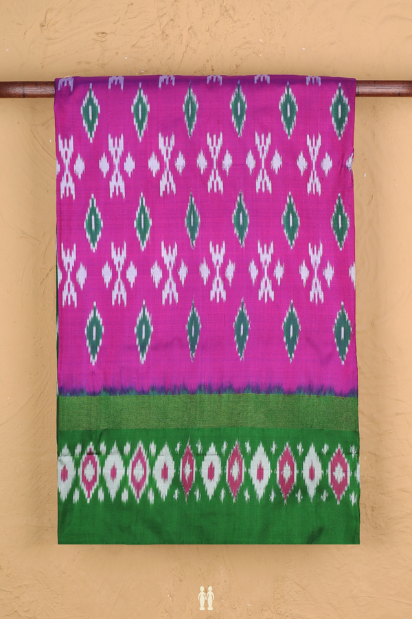 Pochampally Silk Saree In Purple With Printed Design